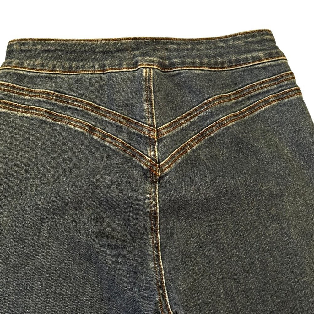 NWT DRIFTWOOD JEANS Medium Wash Veda X Harmony Flare Leg Jeans Size 28 - Picture 10 of 14